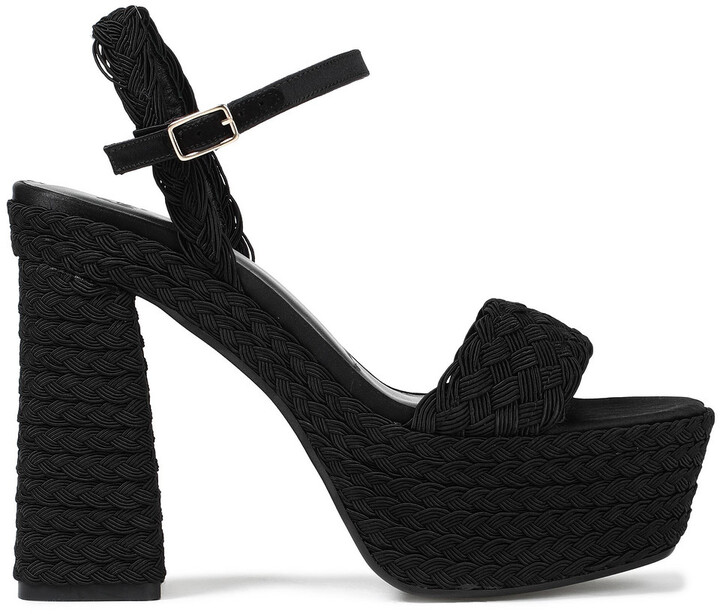 Castaner Arnette Braided Satin Platform Sandals - ShopStyle