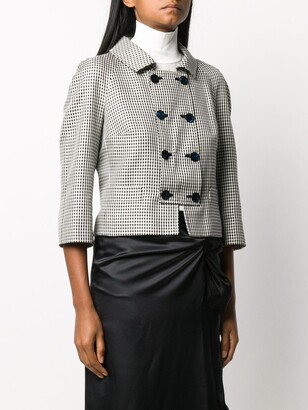 Christian Dior Pre-Owned Houndstooth Double-Breasted Jacket