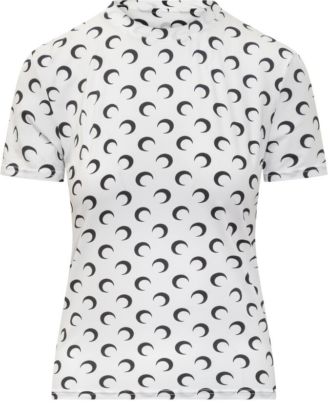 Marine Serre Crescent Print Crewneck T-Shirt