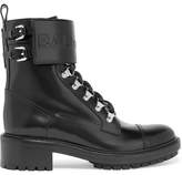 Balmain - Ranger Logo-embossed Leather Ankle Boots - Black