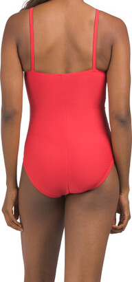 Ellen Tracy High Neck Keyhole Tummy Control Swimsuit - ShopStyle