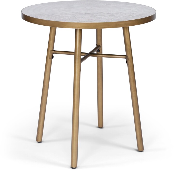 Home Styles Panama Outdoor White Marble Tile Top Bistro Table ShopStyle