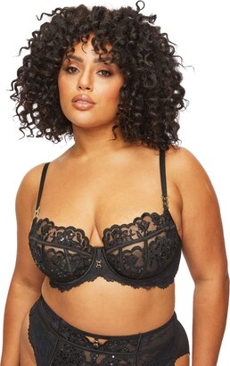 Ann Summers Fuller Bust Heart to Heart non padded balcony bra with contrast  binding in pink and orange