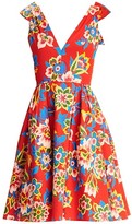 Thumbnail for your product : Carolina Herrera Floral Bow-Shoulder Fit-&-Flare Dress