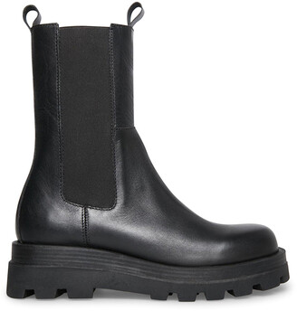 Steve madden explorer black leather boots Clearance