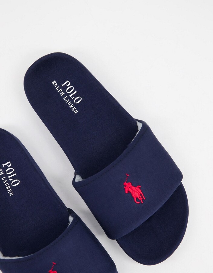 ralph lauren mens sunday scuff slippers navy