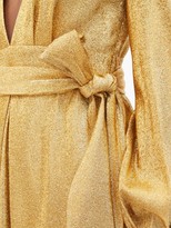 Thumbnail for your product : Françoise Francoise - Waist-tie Lame Midi Dress - Gold