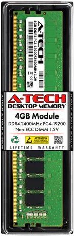 A-Tech 4GB RAM Replacement for Crucial BLS4G4D240FSE, BLS4K4G4D240FSE DDR4 2400MHz PC4-19200 DIMM Desktop Memory
