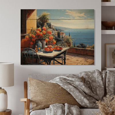 Dovecove French Mediterranean Bliss In Provence IV On Wood Print