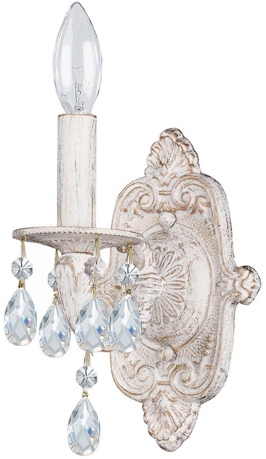 Crystorama 1-Light Paris Market Sconce Swarovski Spectra Crystal
