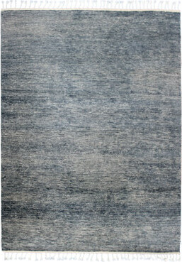 Bokara Rug Co. Inc. Moroccan Shag Wool Area Rug in Blue/Ivory