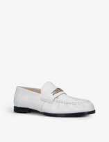 Thumbnail for your product : Tod's Gold-tone penny bar leather loafers