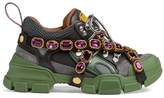Thumbnail for your product : Gucci Flashtrek sneaker with removable crystals