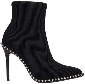 Alexander Wang Black Fabric Ankle Boots