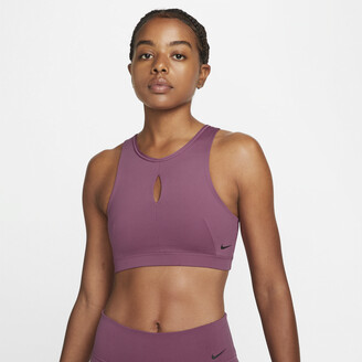 Nike Women's Swoosh Medium-Support High-Neck Keyhole Sports Bra in