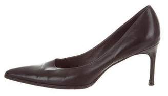 Helmut Lang Leather Pointed-Toe Pumps