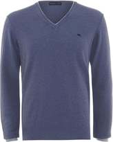 Thumbnail for your product : Etro Mens Jumper Piped V-neck Cashmere Sky Blue Knit