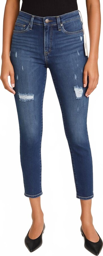 Hudson Nico Midrise Ankle Distressed Jeans In Blue