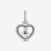 Thumbnail for your product : Pandora February Birthstone Heart Dangle Charm