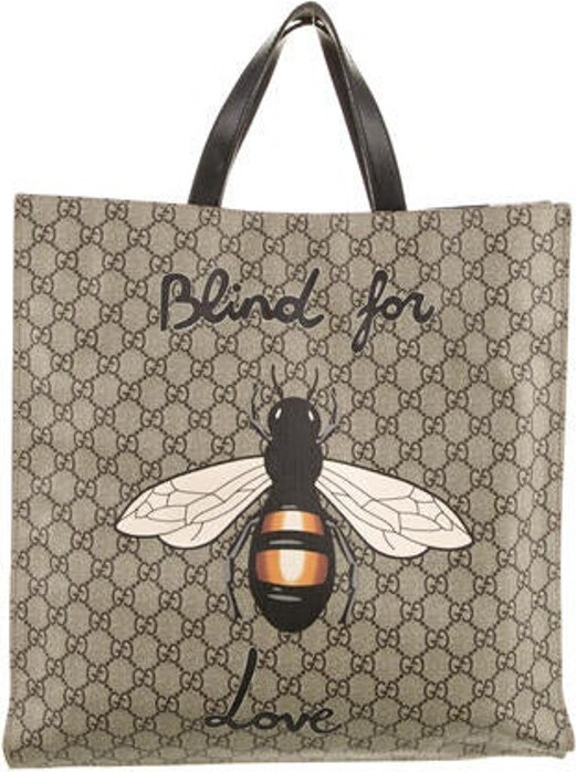 Gucci GG Supreme Blind For Love Bee Tote - ShopStyle