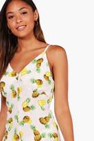 Thumbnail for your product : boohoo Pineapple Print Playsuit