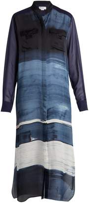 Amanda Wakeley Painterly silk-satin shirtdress