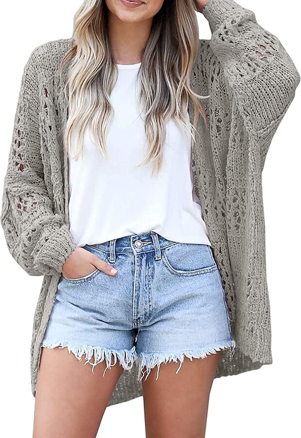 light grey cardigan sweater