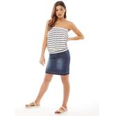 Thumbnail for your product : Board Angels Womens Yarn Dyed Striped Jersey Boob Tube White/Black