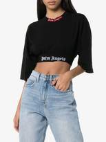 Thumbnail for your product : Palm Angels logo-trim cropped T-shirt