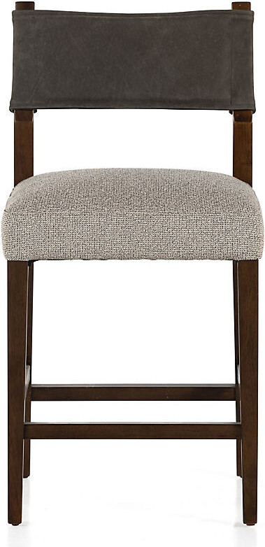 Anthropologie Ferris Leather Counter Stool