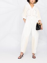 Thumbnail for your product : Stella McCartney V-neck contrast-panel jumpsuit