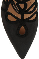 Thumbnail for your product : Oscar de la Renta Empire cutout suede ankle boots