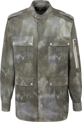 Acne Studios Distressed Cotton-jersey Bomber Jacket - Green - ShopStyle