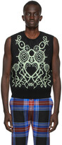 Thumbnail for your product : Charles Jeffrey Loverboy SSENSE Exclusive Black & Green Pict Vest
