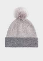 Thumbnail for your product : Paul Smith Women's Light Grey Pom-Pom Wool Beanie Hat