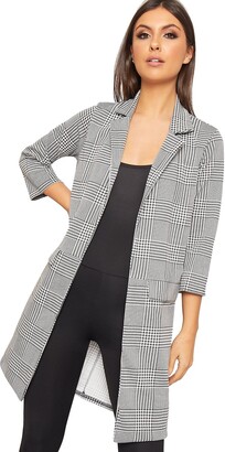 ladies black duster jacket