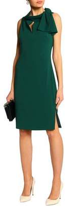 Badgley Mischka Knotted Crepe Dress