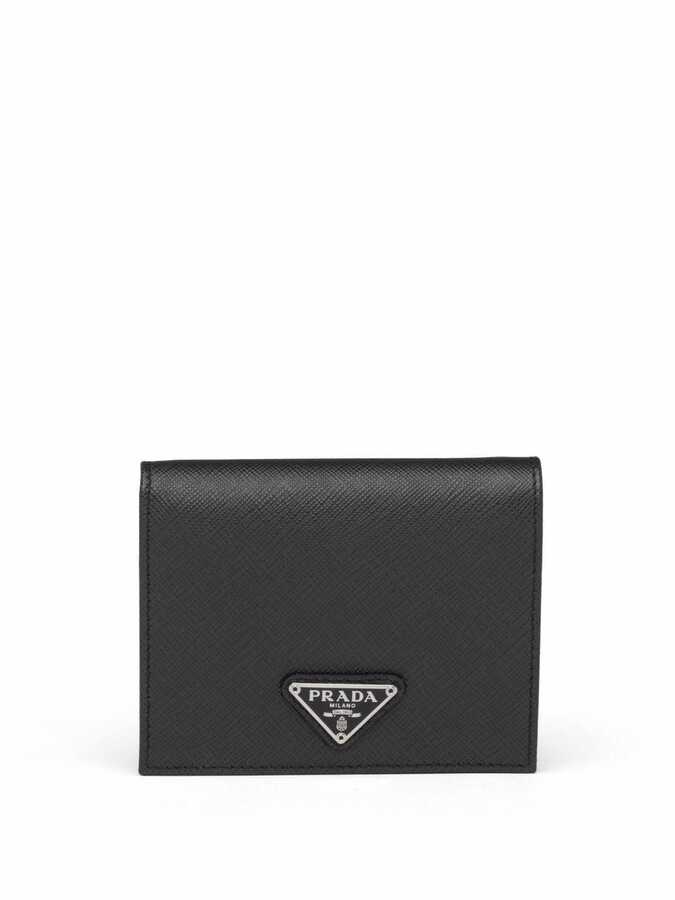 Prada Triangle-Logo Saffiano Leather Wallet - ShopStyle