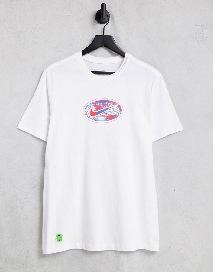 Nike Worldwide Globe logo t-shirt in white - ShopStyle