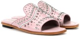 Thumbnail for your product : Tod's Embellished leather slides
