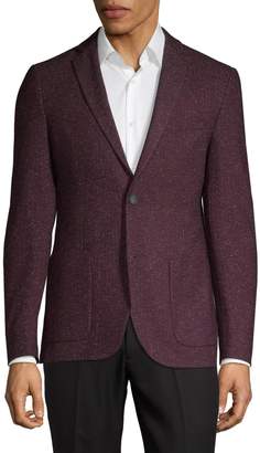 1670 Slim Fit Button-Down Tweed Blazer