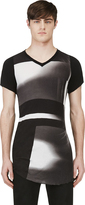 Thumbnail for your product : Julius Black Abstract Rib Jersey T-Shirt