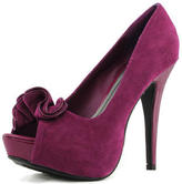Thumbnail for your product : Qupid Women's Nydia-13 Suede Peep Toe Sandals