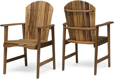 Alcott Hill Wood Dining Chairs Of 2 - For Outdoor Weather Resistance 2 Chairs