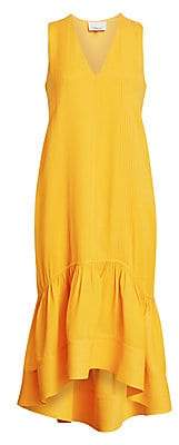 3.1 Phillip Lim Women's Pleat Detail Flounce Hem Midi Dress - Size 0