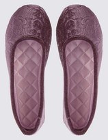 Thumbnail for your product : Marks and Spencer Pull-on Embossed Ballerina Slippers