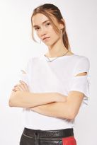 Thumbnail for your product : Topshop Ribbon sleeve t-shirt