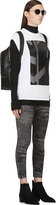 Thumbnail for your product : Helmut Lang White & Black Silk Panel Sleeveless T-Shirt