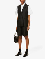Thumbnail for your product : The Kooples Double-breasted oversized linen-blend waistcoat