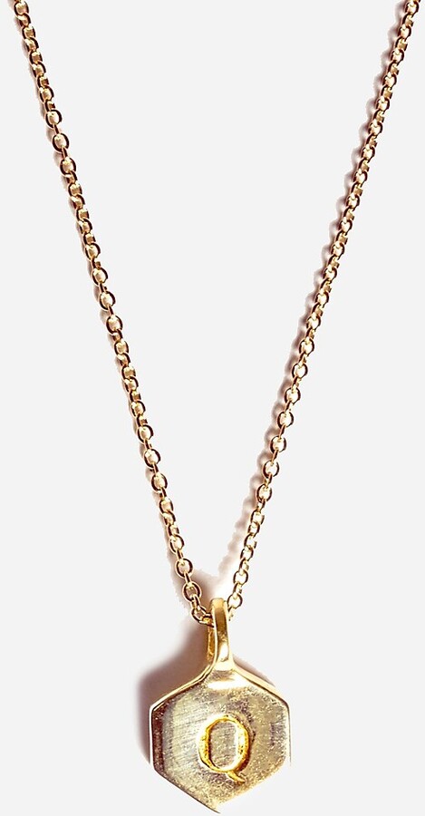 J.Crew Odette New York® Hex monogram necklace